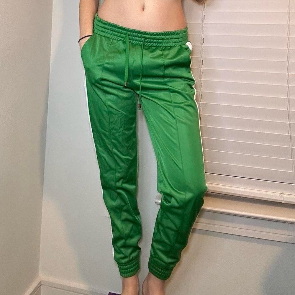 Green &white sweatpants